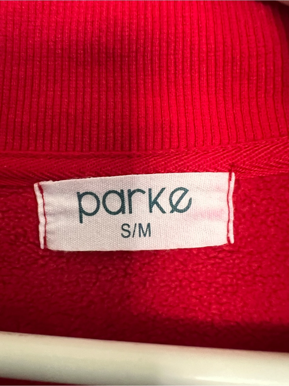 Parke Varsity Mock neck In Crimson Sweatshirt Size S/M - Picture 4 of 5